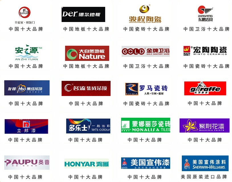 湖南辦公室裝修公司本土軍工品質(zhì)口碑品牌卓昊裝飾公司的裝修材料供應(yīng)商與品牌廠商展示