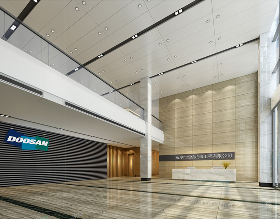 長沙辦公空間裝修公司恒信機械 | 寫字樓裝修案例效果圖