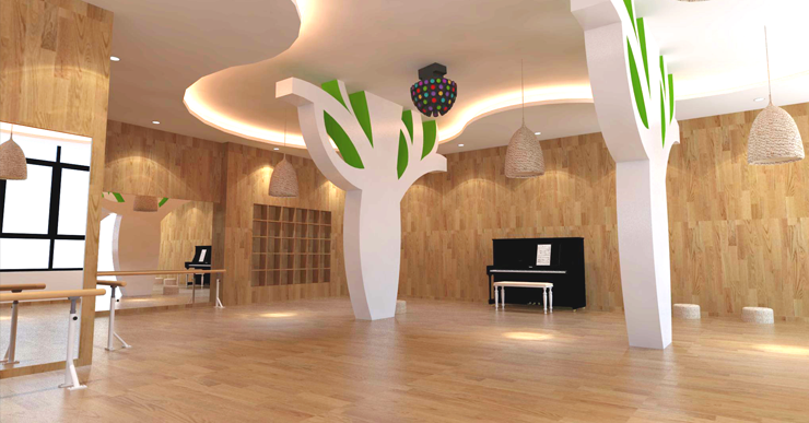 長沙教育機構裝修公司大自然|幼兒園裝修設計案例效果圖