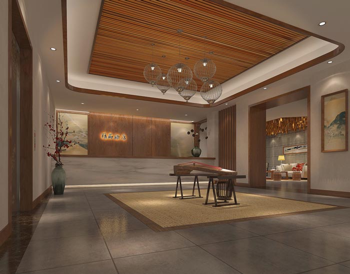 新中式風(fēng)格酒店裝修設(shè)計(jì)