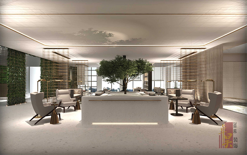 橘郡地產(chǎn)|寫字樓售樓處裝修設計案例效果圖大廳展示 橘郡地產(chǎn)|寫字樓售樓處裝修設計案例效果圖大廳展示