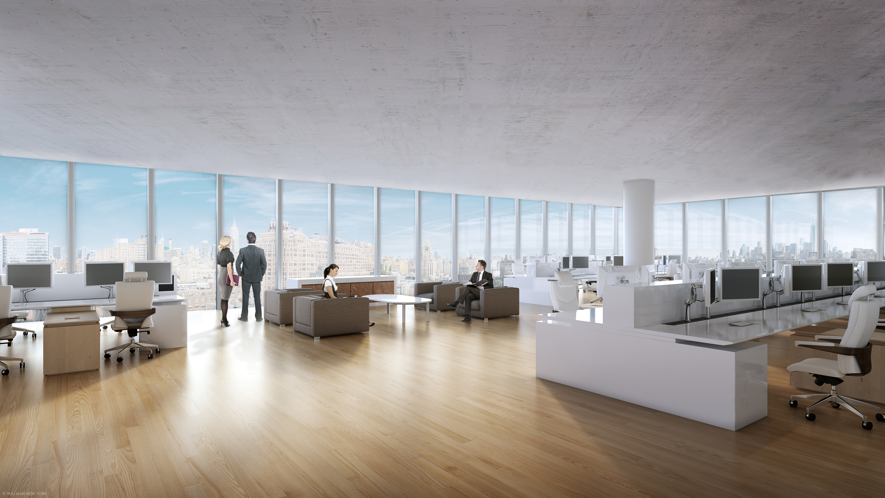 長沙辦公室裝修設計公司卓昊裝飾認為房地產(chǎn)售樓部銷售中心空間的功能分區(qū)效果圖