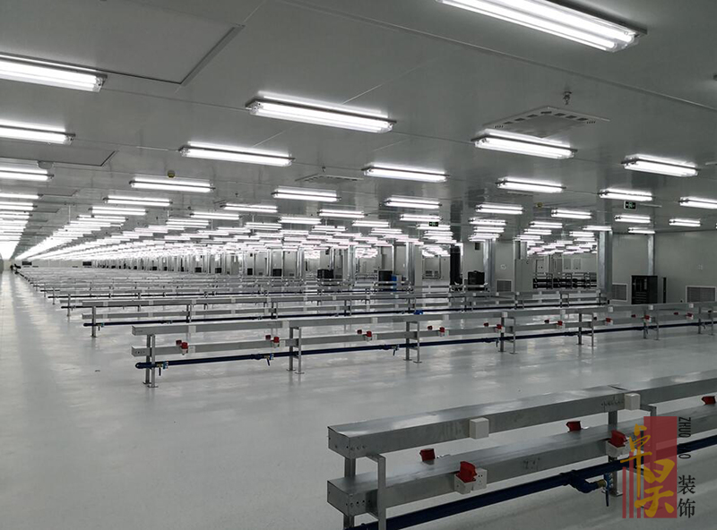 長沙廠房車間裝修公司湖南光聯(lián)光電｜廠房潔凈車間裝修工程效果案例效果圖