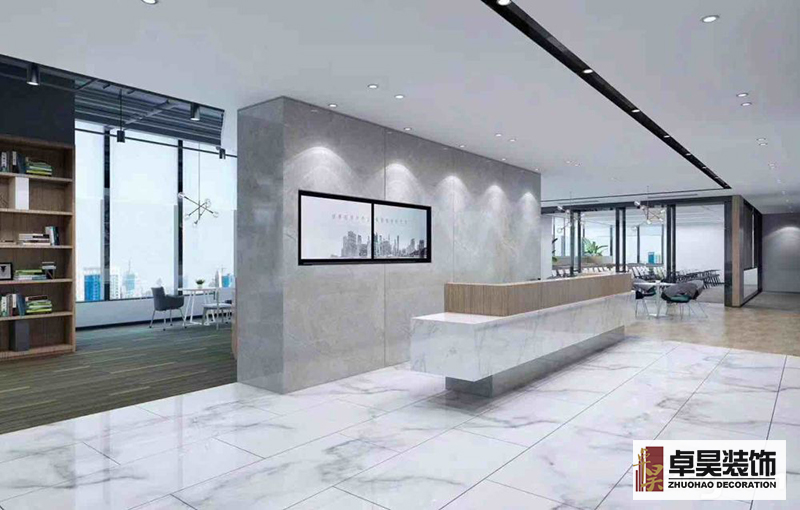 衡陽市辦公室裝修兩大空間規(guī)劃效果圖