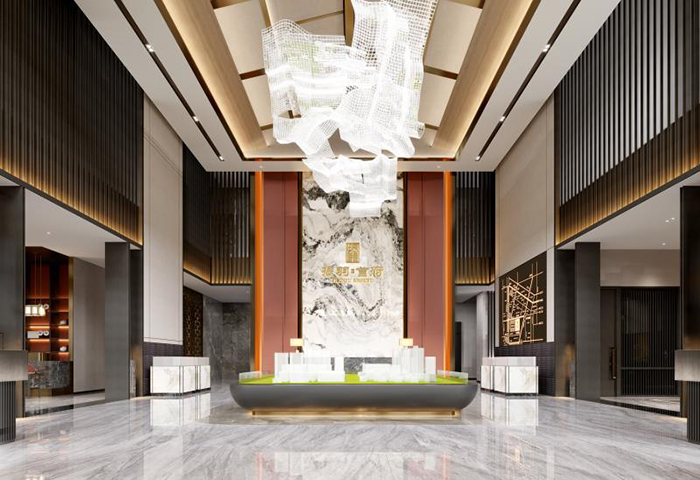 卓昊裝飾恭祝邵陽振羽營銷中心完滿開盤開放效果圖