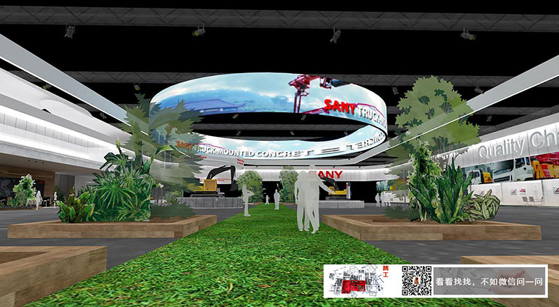 湖南三一工程機(jī)械企業(yè)展廳裝修設(shè)計綠化 湖南三一工程機(jī)械企業(yè)展廳裝修設(shè)計綠化