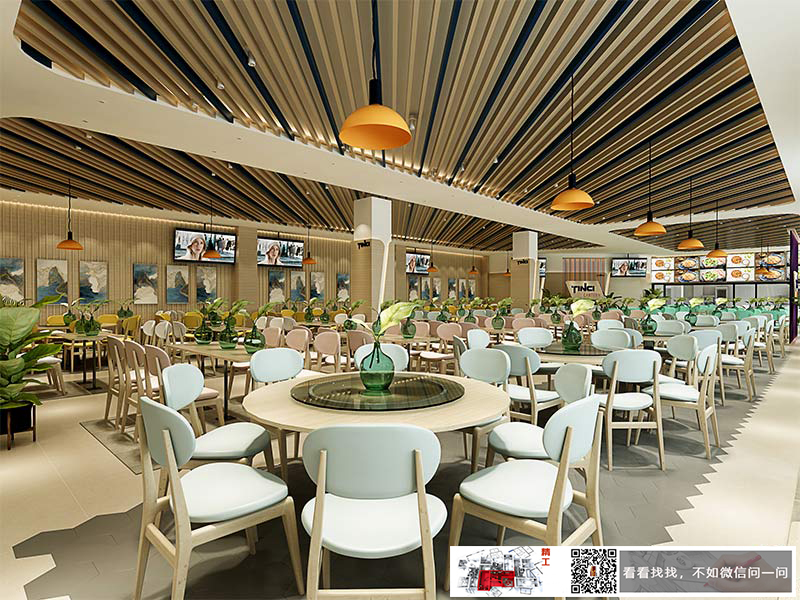 員工食堂餐廳裝修設計效果3 員工食堂餐廳裝修設計效果3