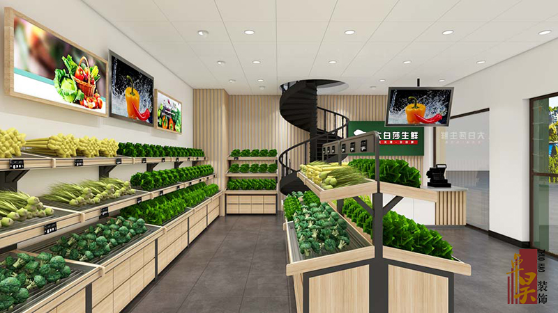蔬果生鮮店裝修設(shè)計效果全景圖 蔬果生鮮店裝修設(shè)計效果全景圖