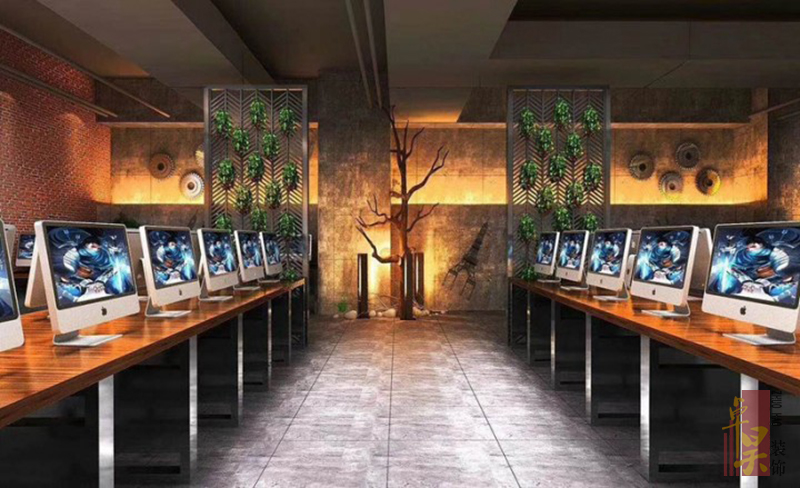 網(wǎng)吧網(wǎng)伽裝修設(shè)計(jì)效果過道