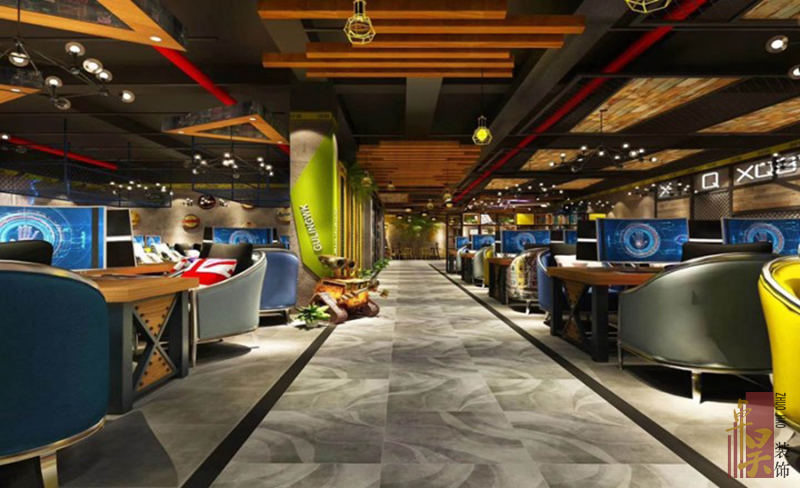 網(wǎng)吧網(wǎng)伽裝修設(shè)計(jì)效果公共區(qū)