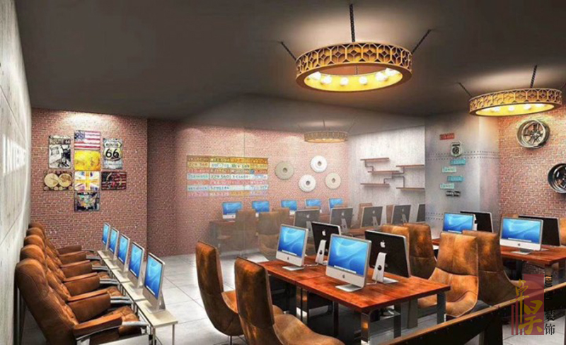 網(wǎng)吧網(wǎng)伽裝修設(shè)計(jì)效果小包間