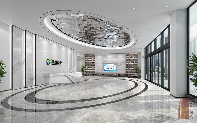 康普藥業(yè)|醫(yī)藥國企辦公室裝修大廳 康普藥業(yè)|醫(yī)藥國企辦公室裝修大廳