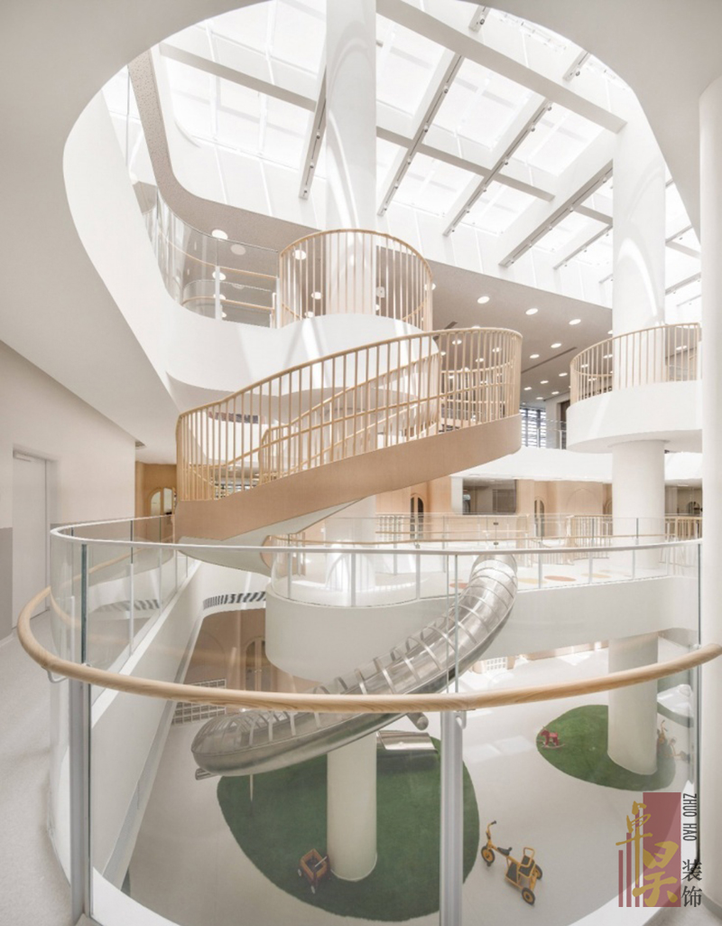 長沙教育機構裝修公司童馨｜藝術型幼兒園裝修設計效果案例效果圖