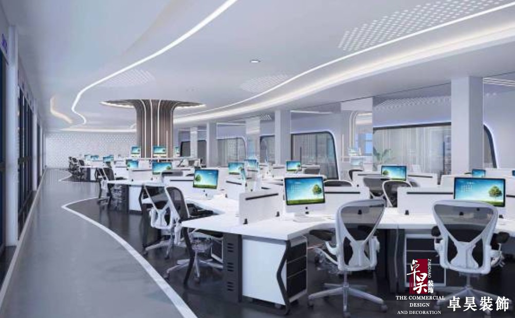 長沙辦公空間裝修公司晟通科技｜新材料能源企業(yè)辦公室裝修案例效果圖