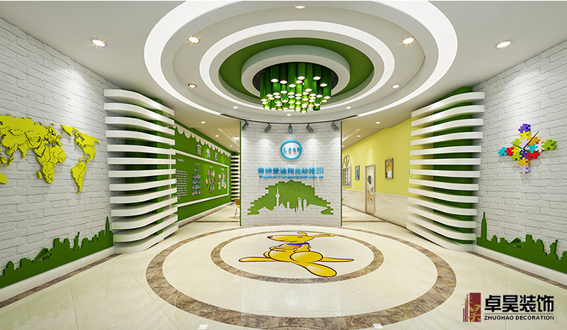 長沙教育機構裝修公司愛迪｜幼兒園裝修設計效果案例效果圖